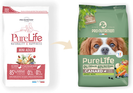Pro-Nutrition Pure Life Adult Mini hipoallergén táp kacsával és fehér hallal kistestű felnőtt kutyáknak