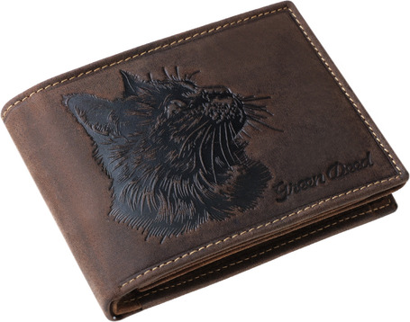 GreenDeed macskás bőr pénztárca