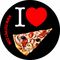 I love pizza - Yutipet biztonsági kutyahám - Grafikus címke