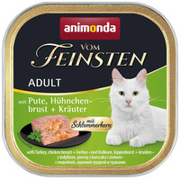 Animonda Vom Feinsten Gourmet pulykás, csirkemelles és gyógynövényes alutálkás macskaeledel