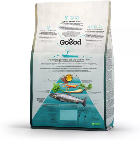 Goood Adult Sustainable Trout - Pisztrángos szárazeledel felnőtt kutyák részére