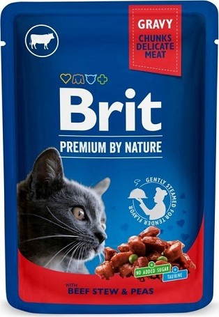 Brit Premium Cat alutasakos macskaeledel marhapörkölttel és borsóval