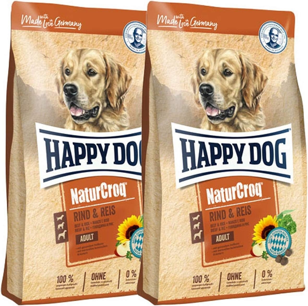 Happy Dog NaturCroq Rind & Reis - zoom