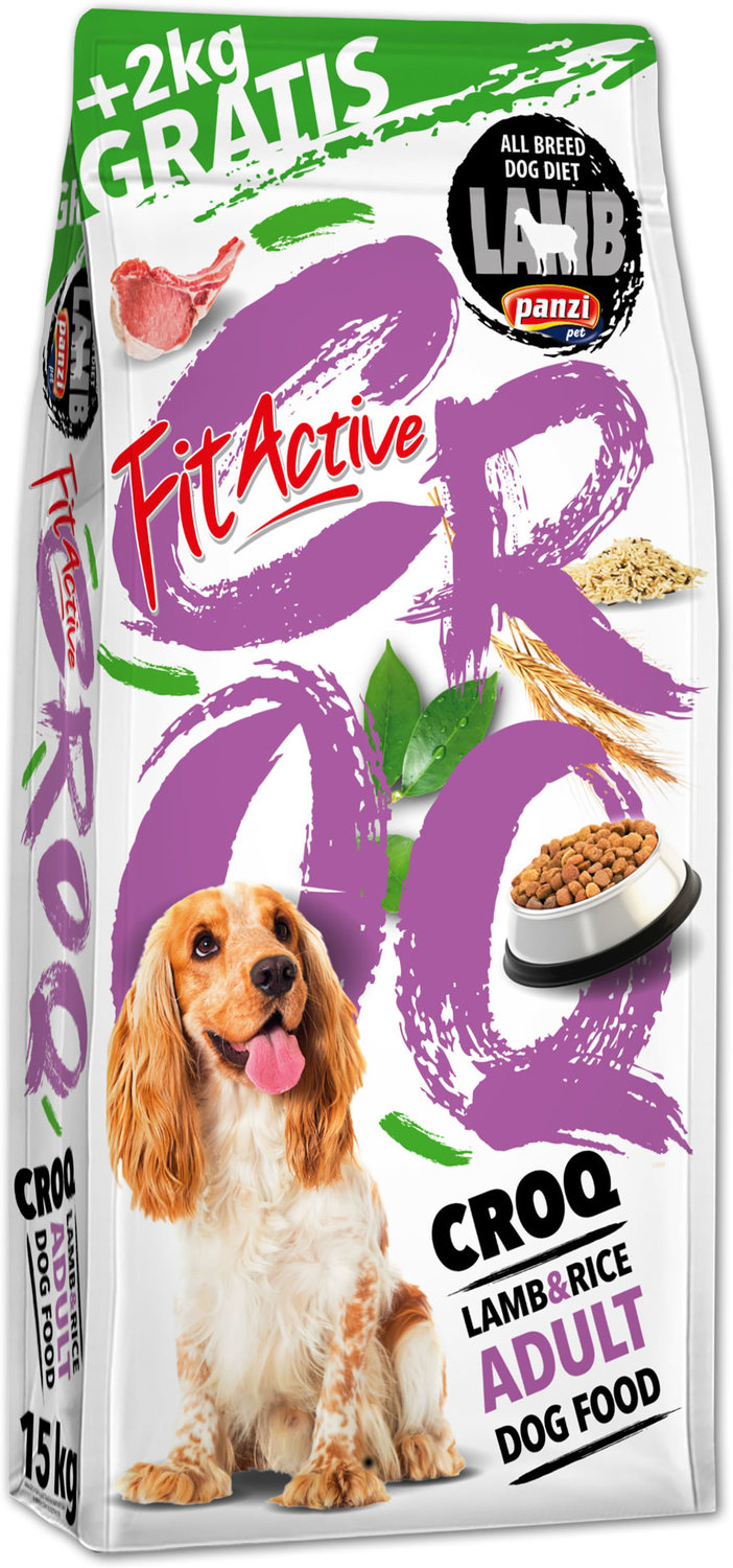 FitActive CROQ Lamb & Rice - Hrană completă pentru câini adulți