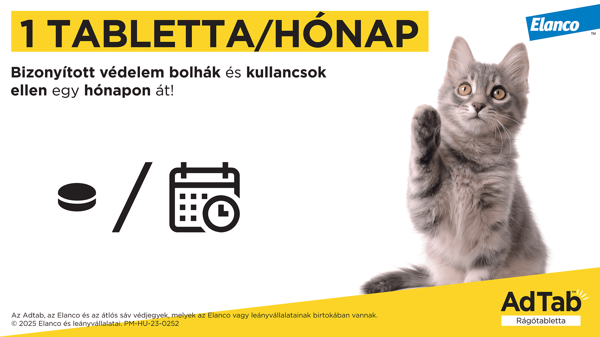 AdTab kullancs és bolha elleni rágótabletta macskáknak