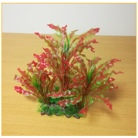 Akváriumi műnövény vöröses árnyalatú hullámos levelekkel (8012) #3