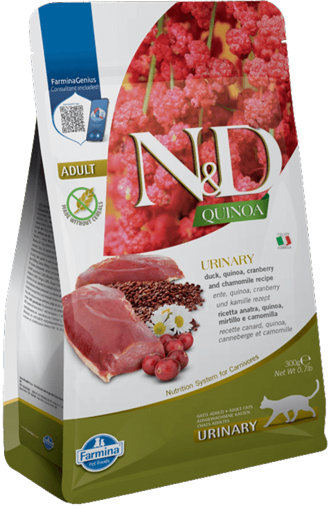 N&D Cat Grain Free Quinoa Urinary Duck – Húgyuti problémákra | Száraztáp macskáknak