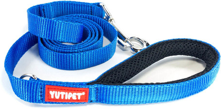 Yutipet póráz párnázott markolattal, D-karikával