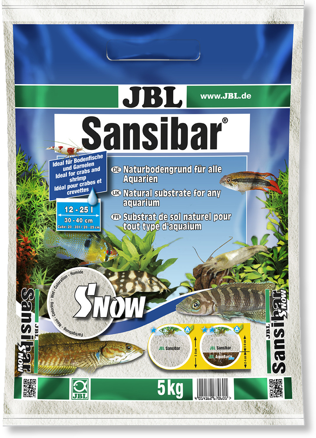 JBL Sansibar (snow) substrat alb-zapada
