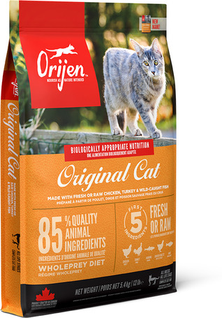 Orijen Original Cat macskaeledel szárnyashúsokból, tojásból és halból
