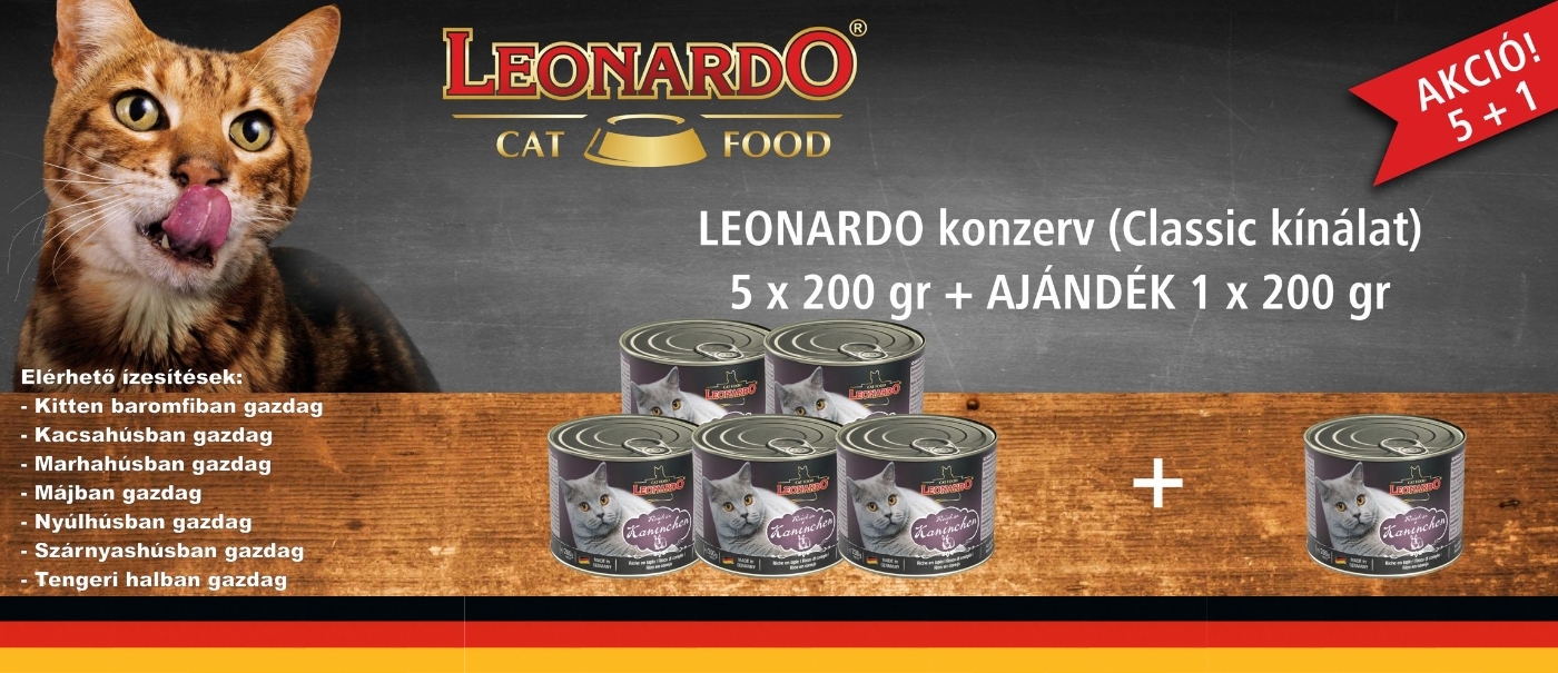 Leonardo 5+1 konzerv promó