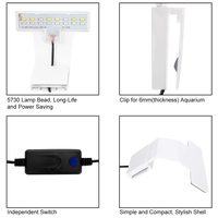 M-180 fehér/kék fényű mini akváriumi LED lámpa 15-25 cm-es akváriumokhoz #3