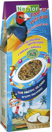 Nestor eledel pintynek gyümölccsel és kókusszal