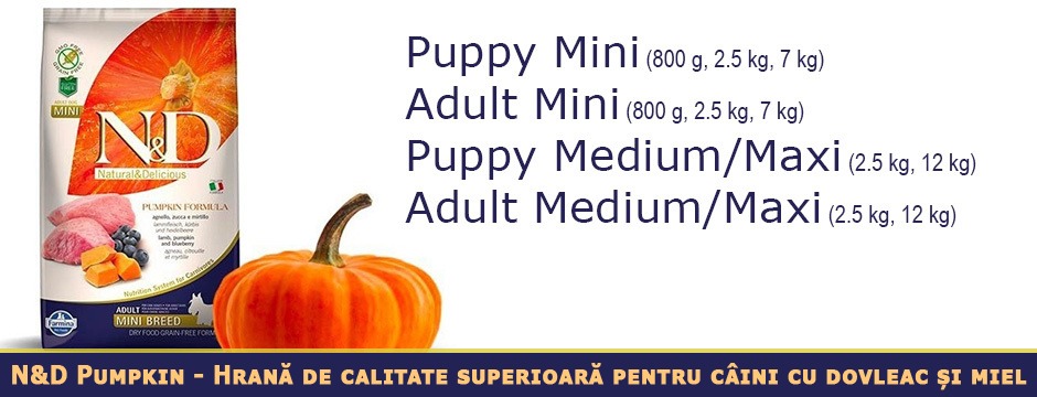 N&D Pumpkin - Hrană pentru câini cu dovleac