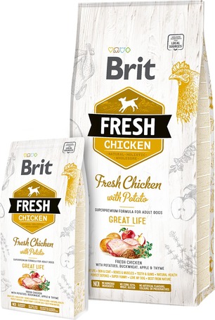 Brit Fresh Chicken with Potato Adult Great Life | Friss csirkehús burgonyával