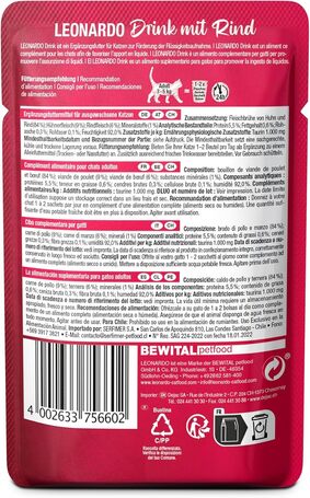 Leonardo Drink Beef alutasakos ital marhahússal