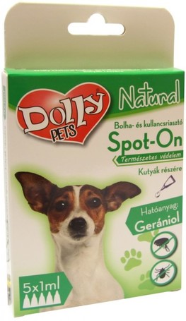 Dolly Natural bolha- és kullancsriasztó spot on kutyák részére – 5 x 1 ml