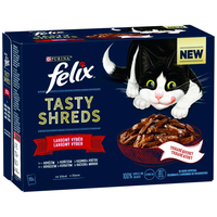 Felix Shreds házias válogatás - Marhás, csirkés, kacsás és pulykás tépett falatok szószban macskáknak - Multipack Felix Shreds házias válogatás - Marhás, csirkés, kacsás és pulykás tépett falatok szószban macskáknak - Multipack