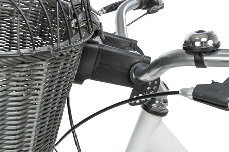 Trixie szürke fonott, biciklire szerelhető szállítókosár kisállatoknak