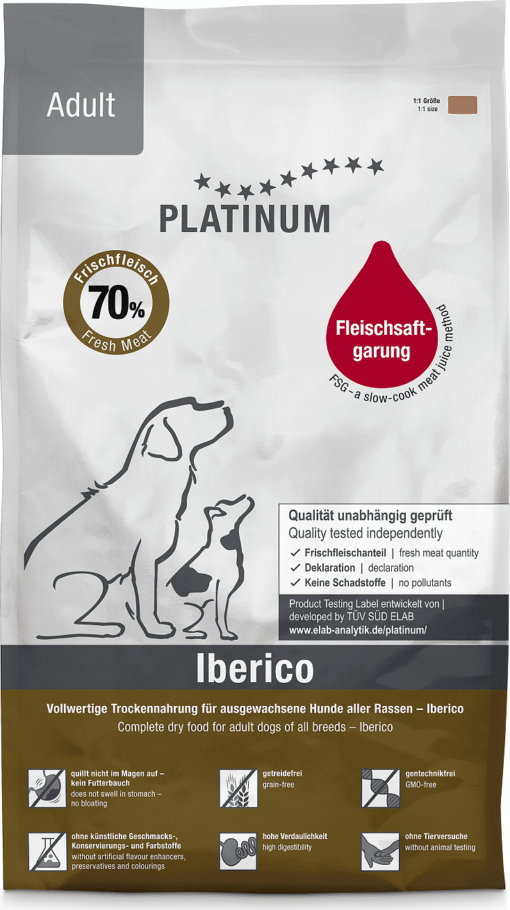 Platinum Adult Iberico + Greens száraz kutyatáp