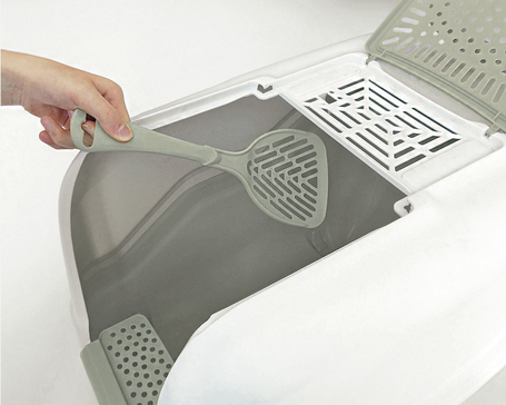 Netta Maxi kabrió tetős, könnyen tisztítható macska WC