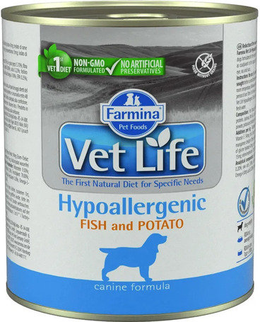 Vet Life Dog Hypoallergenic Fish & Potato konzerv