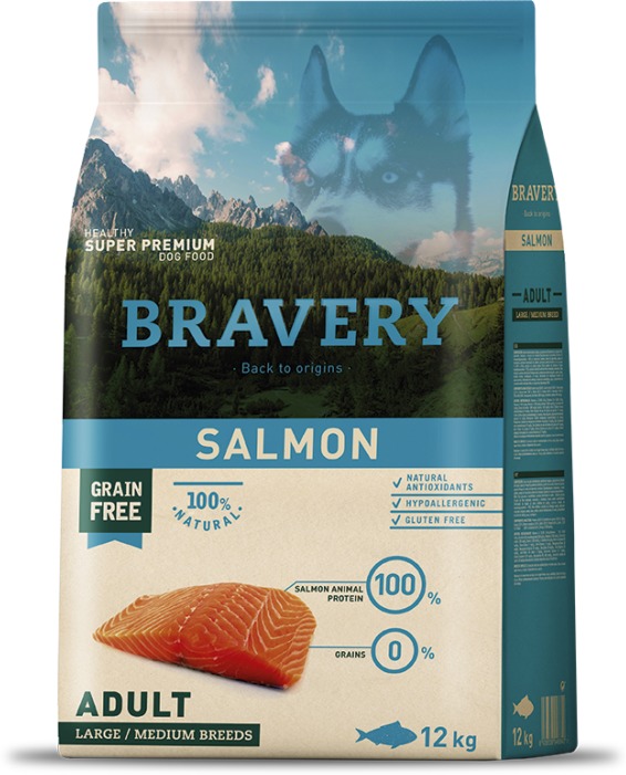 Bravery Dog Adult Medium/Large Grain Free Salmon - zoom