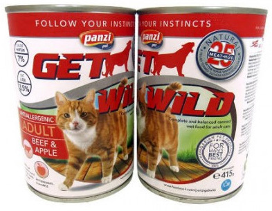 Conservă GetWild Cat Adult Beef & Apple
