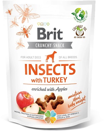 Brit Crunchy Snack Insects with Turkey enriched with Apples