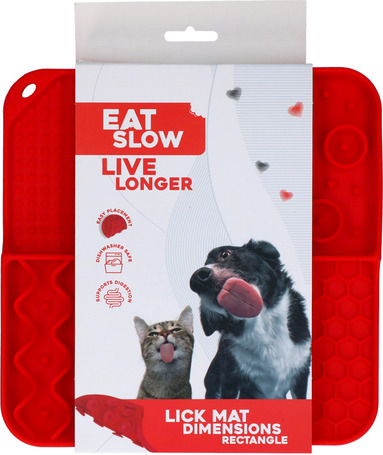 Eat Slow Live Longer Lick Mat Dimensions Rectangle
