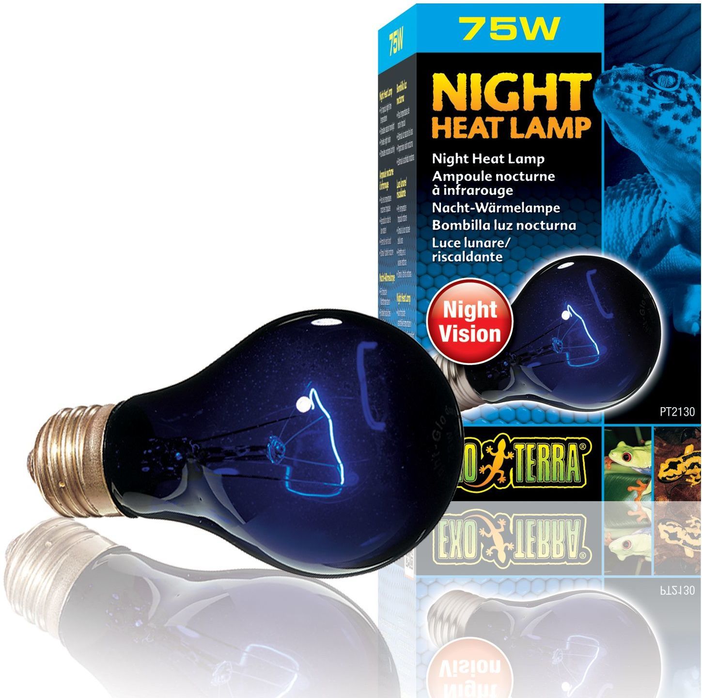 Exo Terra Night Heat Lamp - Bec Night Glo Moonlight - zoom