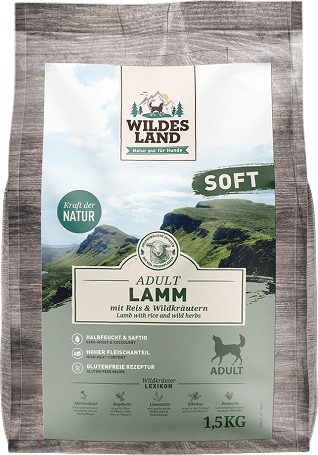 Wildes Land Soft félnedves monoprotein táp báránnyal