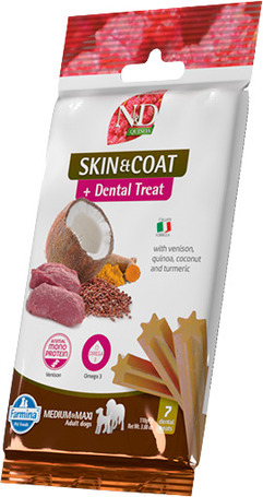 N&D Quinoa Skin & Coat Venison + Dental Treat