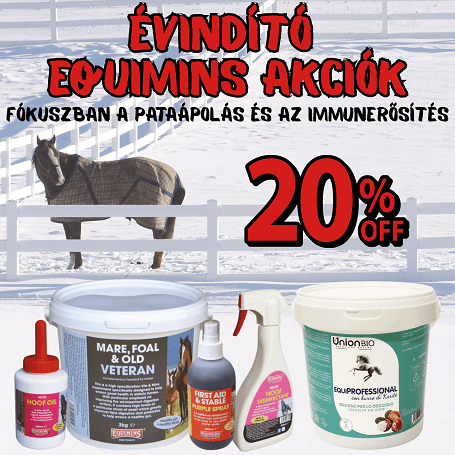 ❄️🐎Januári Equimins akció – fókuszban a pataápolás és az immunerősítés