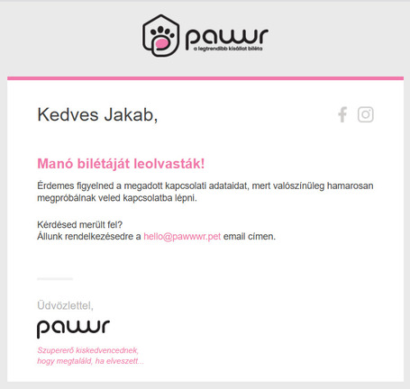 Pawwwr okosbiléta kisállatoknak