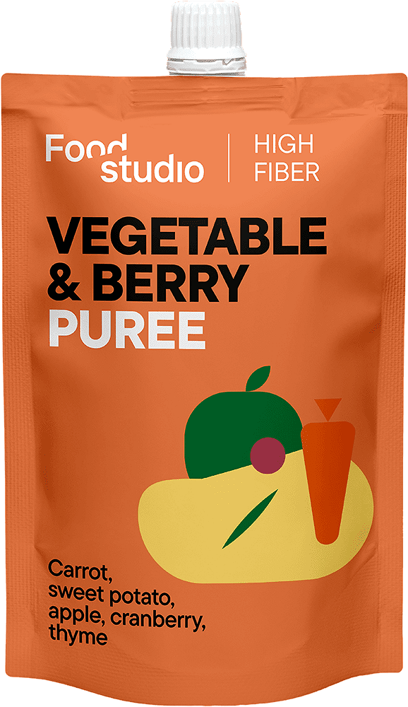 Food Studio piure de legume și fructe de pădure pentru câini